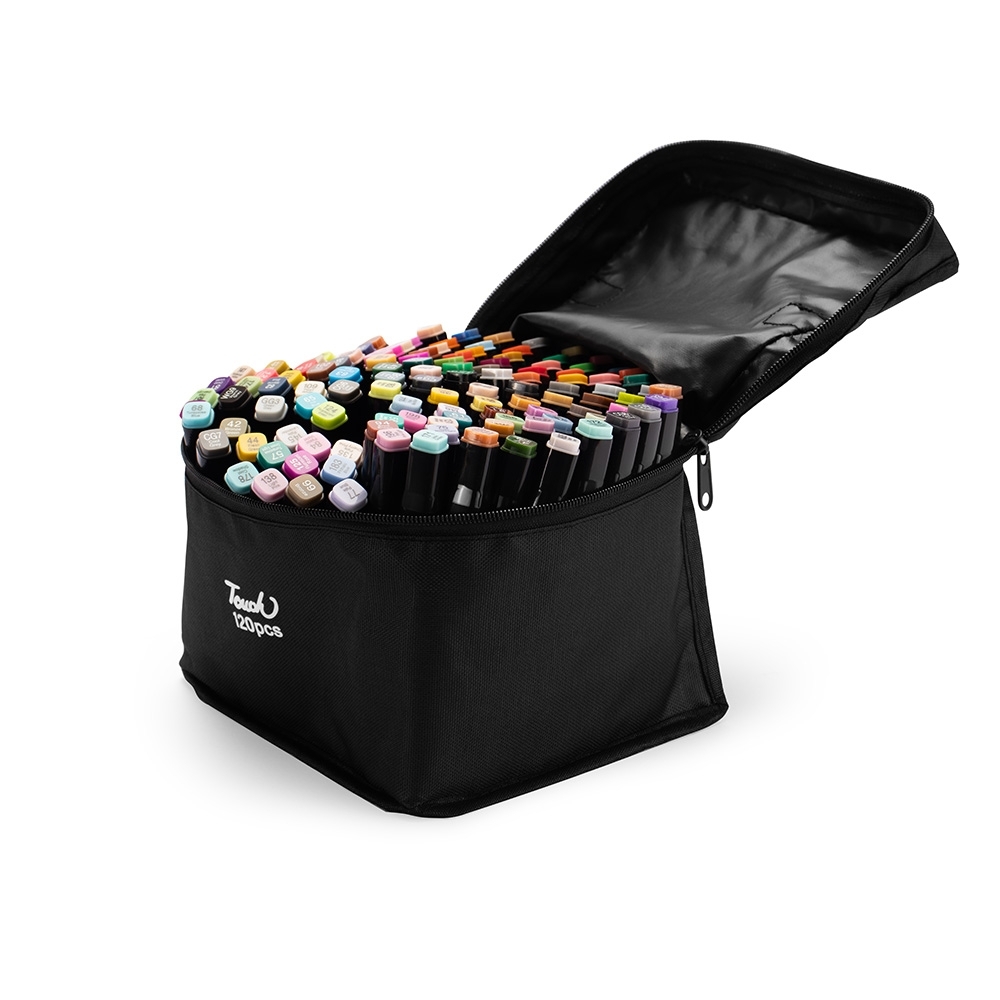 Kit Canetas Marcadoras Pontas Duplas com 120 Cores - 08329-120