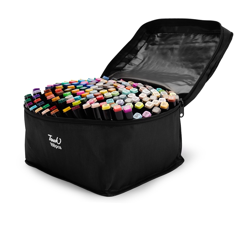 Kit Canetas Marcadoras Pontas Duplas com 168 Cores - 08329-168