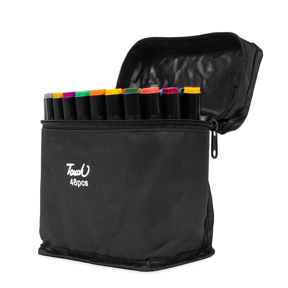 Kit Canetas Marcadoras Pontas Duplas 48 Cores - 08329-48