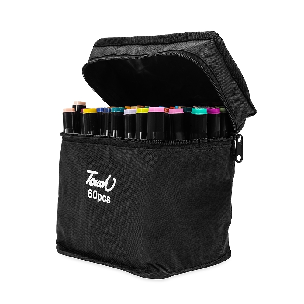 Kit Canetas Marcadoras Pontas Duplas 60 Cores - 08329-60