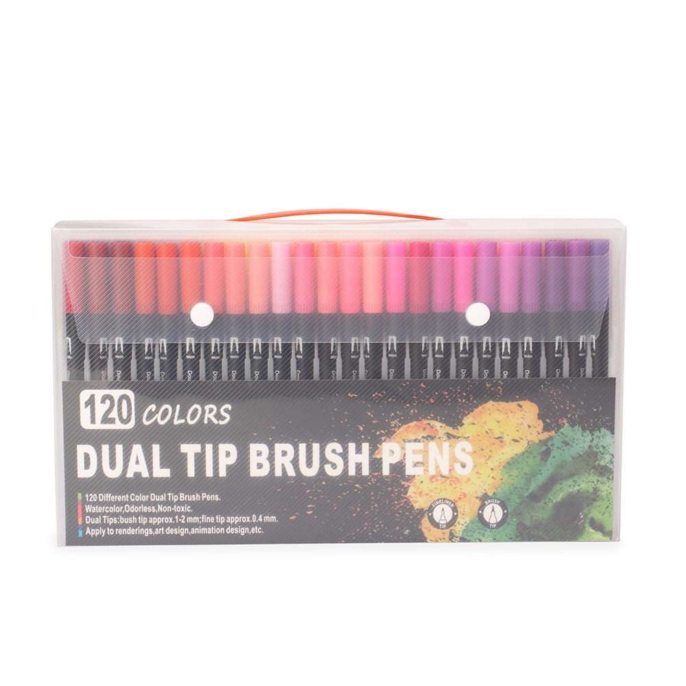 Kit Canetinhas Ponta Dupla 120 Cores - 08332B-120