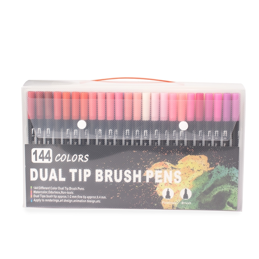 Kit Canetinhas Ponta Dupla 144 Cores - 08332B-144