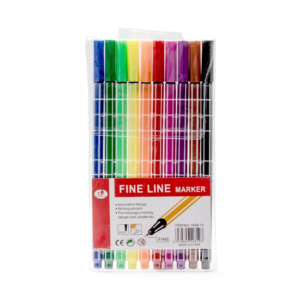 Kit Canetinhas Traço Fino 10 cores - P$1688-10