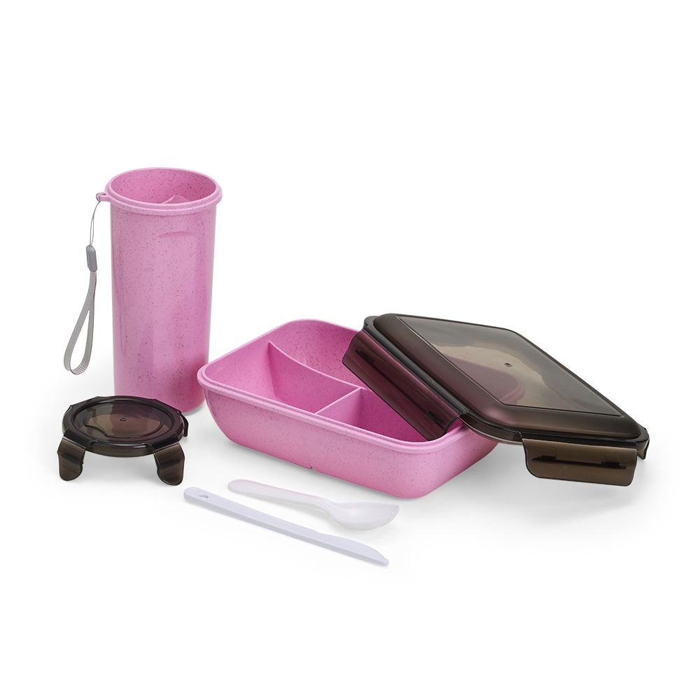 Kit Copo e Marmita Fibra de Bambu - 08029