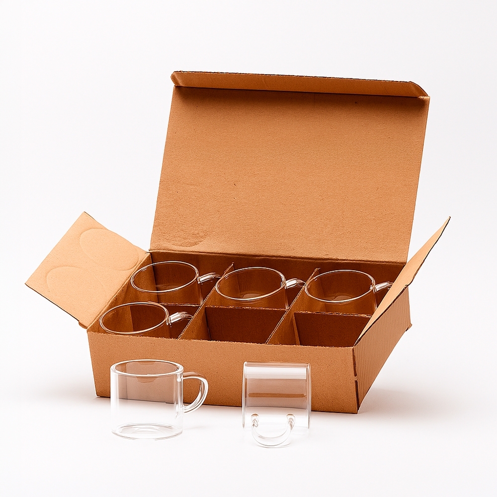Kit Xícaras de Vidro 6 Peças - 08295