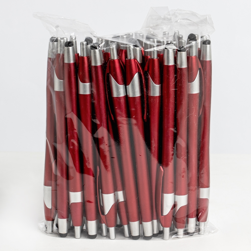 Pacote com Caneta Plástica Touch - P@12638